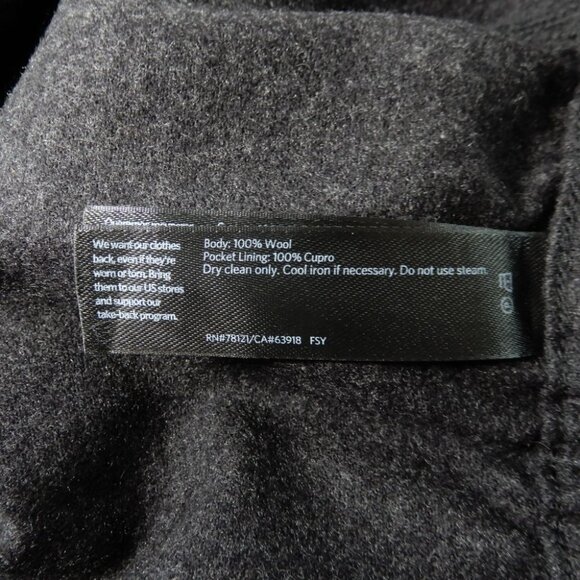 EILEEN FISHER Ankle Pleated Lantern PANTS Size XL Boiled Wool Charcoal Grey NEW - Picture 7 of 7